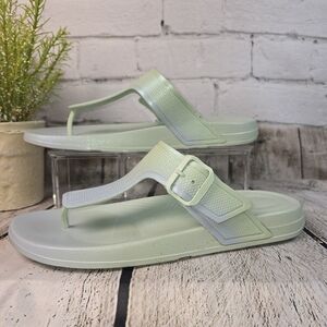 FITFLOP IQUSHION IRIDESCENT ADJUSTABLE BUCKLE WOMENS SIZE 10